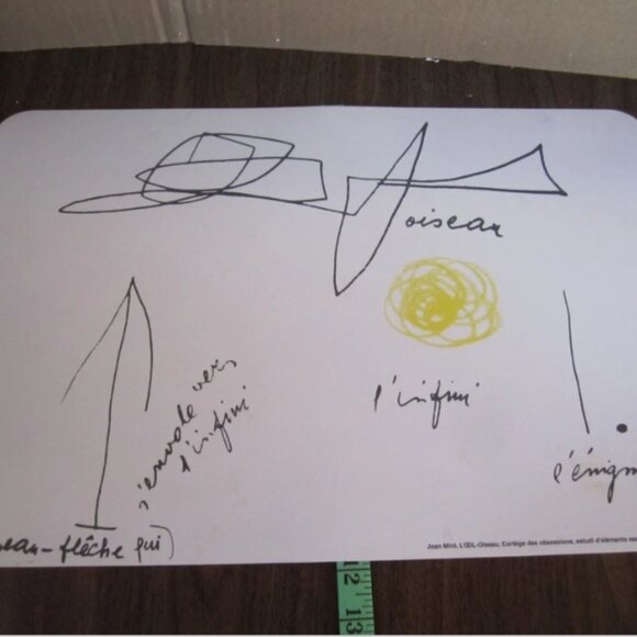 Set of 4 Placemats Barcelona Fundacio Joan Miro 1968 Adondides 1975 - Picture 2 of 5